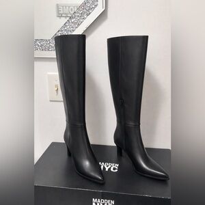 Madden NYC Women's Elegant Black Heeled Boots